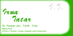 irma tatar business card